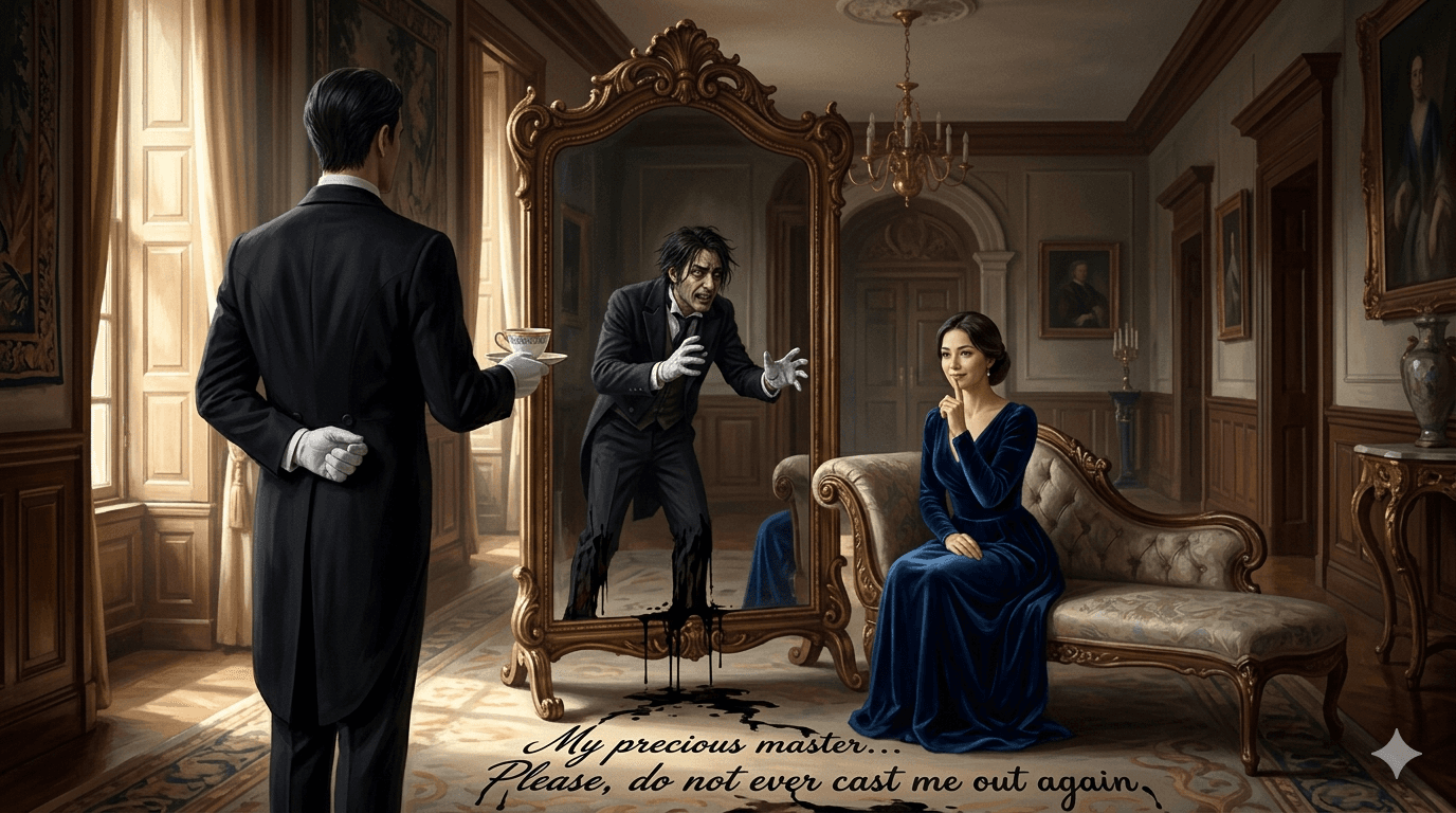 The Sanctuary in the Mirror — A Record of a Maddened Butler, and a Certain Salvation —