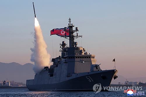(3rd LD) N. Korea's Kim observes test-firing of cruise, anti-warship missiles from key destroyer