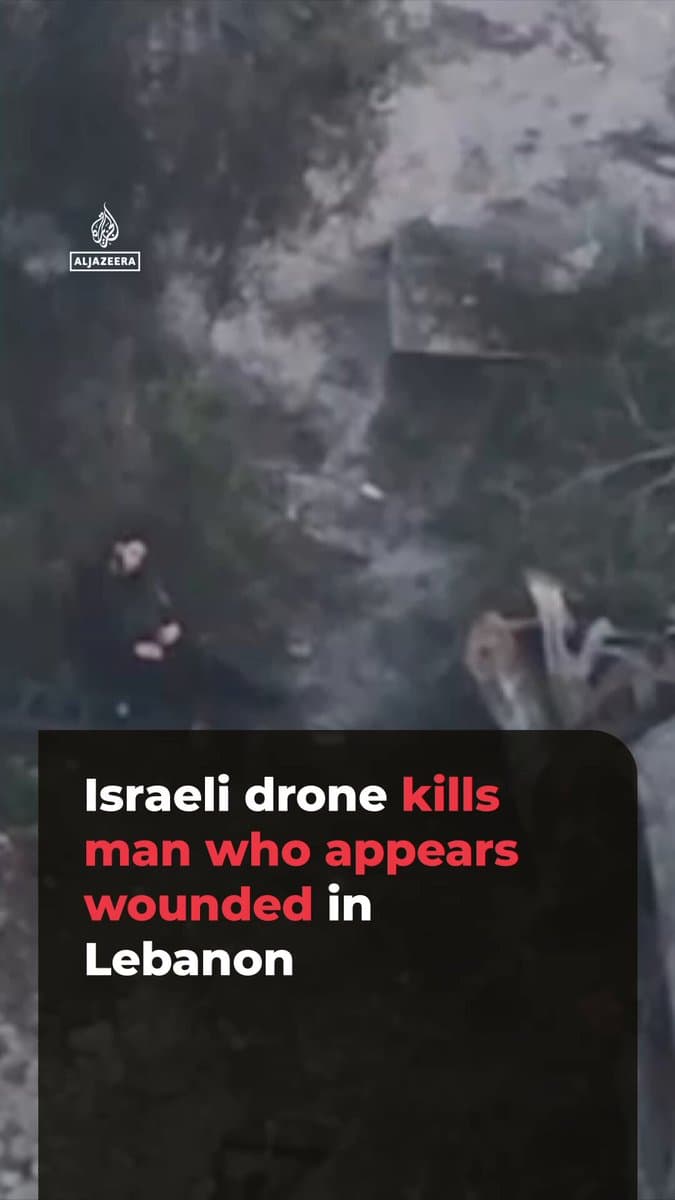 Invading Israeli forces in southern Lebanon have killed a man using a first-person view (FPV) drone in the besieged town of Bint Jbeil. He appears to be wounded before the attack, which would violate the Geneva Convention. Israel says it ‘eliminated’ a Hezbollah fighter. pic.