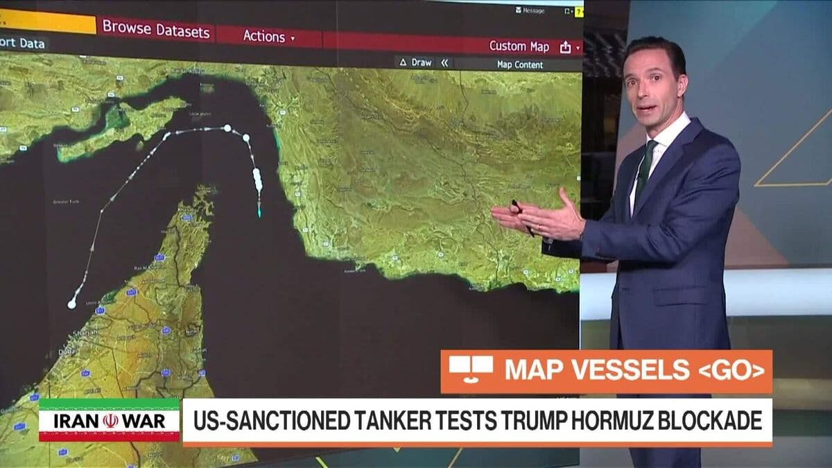 Tracking the US-Sanctioned Tanker Transiting Hormuz