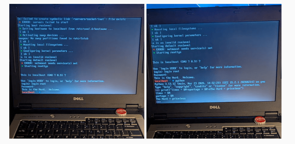 They Weren’t Joking: Gentoo WAS ported to GNU Hurd