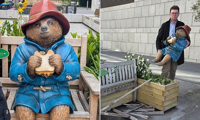 Another iconic Paddington Bear statue takes a battering... and is now looking for a new home