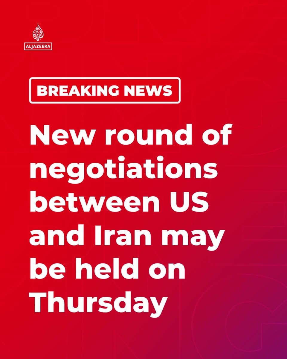 RT by @AJEnglish: BREAKING: A new round of negotiations between the US and Iran may be held on Thursday, reports the Associated Press, citing US officials. pic.