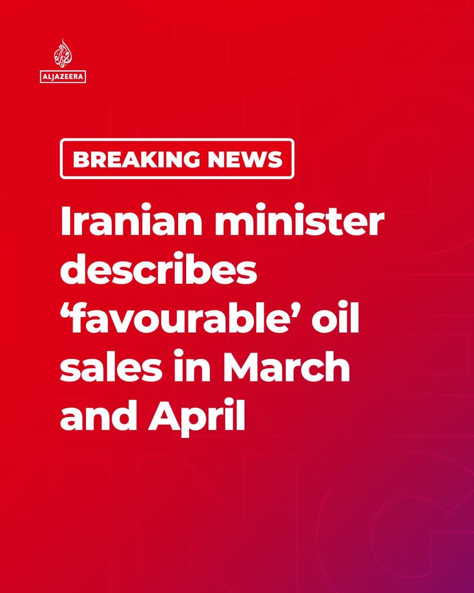 BREAKING: Iran’s Oil Minister Mohsen Paknejad says Iran’s oil sales since the start of the war have been “favourable”. 🔴 LIVE updates: pic.
